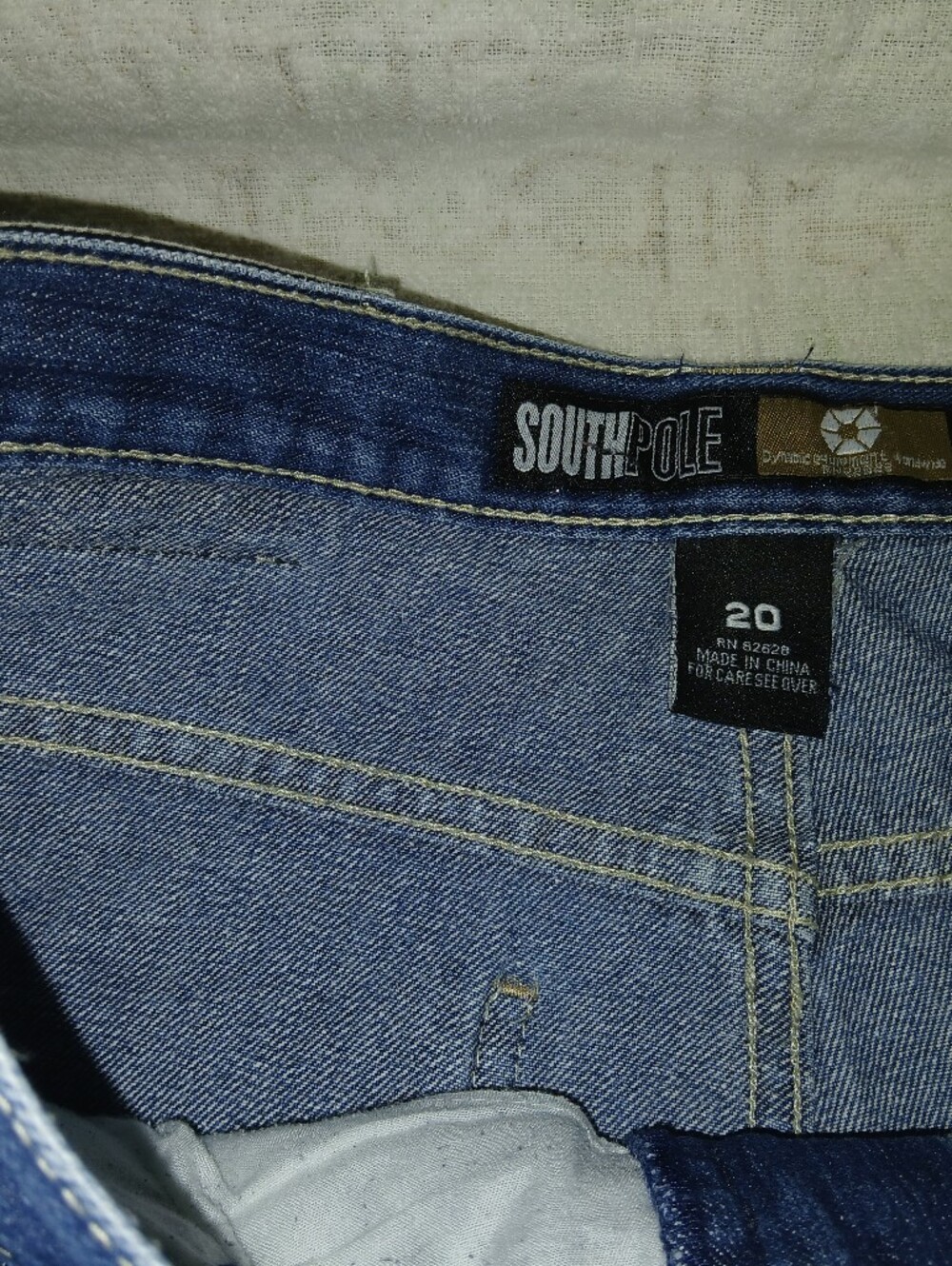 2000's South Pole Kids/Youth Med/Dark Wash Denim Jorts w/ 'SP' Logo On Pockets - Picture 7 of 7